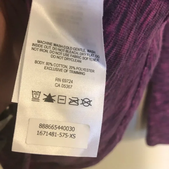 Columbia Cowl Neck Purple Pink Hooded Sweatshirt - Picture 3 of 8